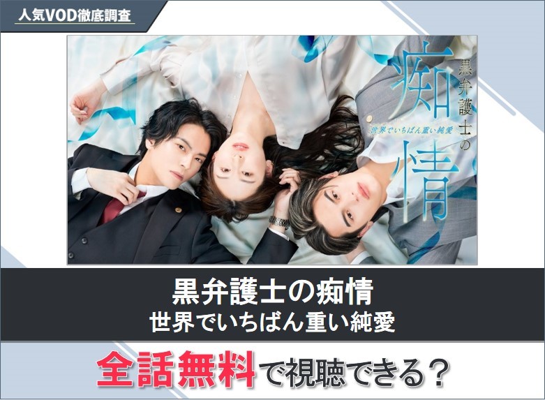 黒弁護士の痴情世界でいちばん重い純愛のドラマを無料で視聴する方法【Googleドラマ】